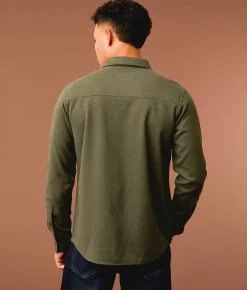 Outpost Makers Flannel Athletic Shirt Dark Olive Discount