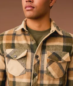 Outpost Makers Flannel Athletic Shirt Tan