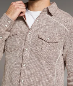 BKE Flannel Athletic Shirt Brown Out Outlet