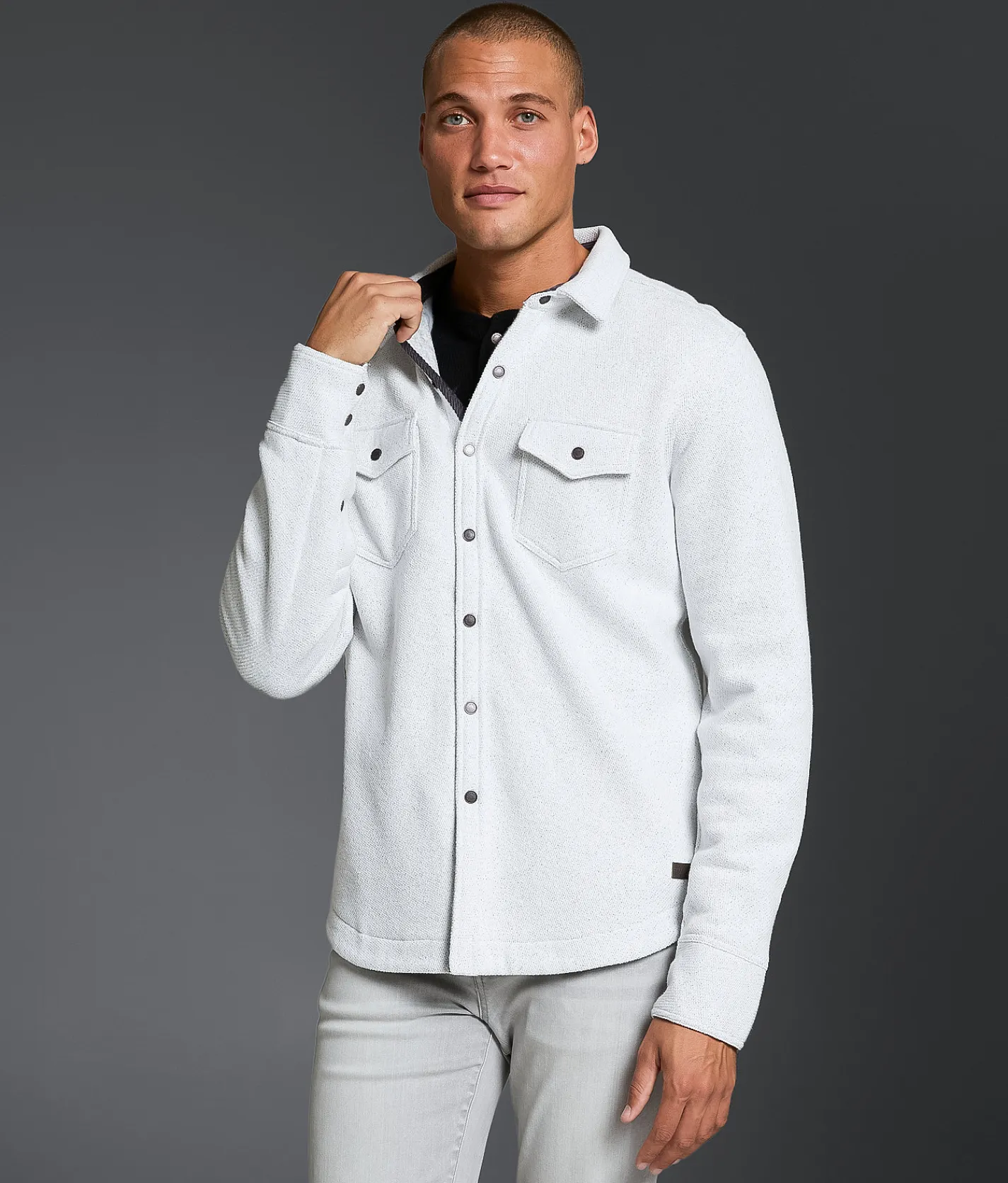 Tops | Outpost Makers Flannel Athletic Shirt Grey