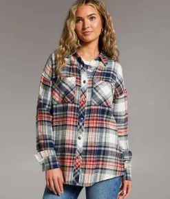 Tops | BKE Flannel Boyfriend Shirt Multi