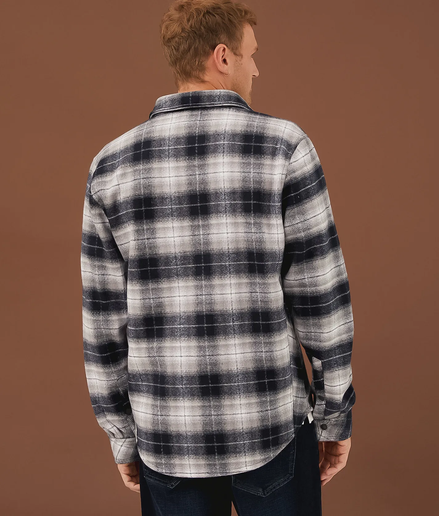 Tops|Coats & Jackets | Outpost Makers Flannel Shacket Black Grey White