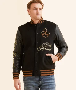 Rock Revival Fleur Varsity Jacket Black Online
