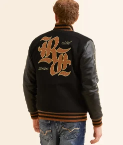 Rock Revival Fleur Varsity Jacket Black Online