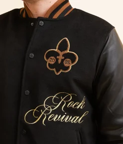 Rock Revival Fleur Varsity Jacket Black Online