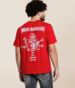 True Religion Flock Buddha T-Shirt Trv Red Online