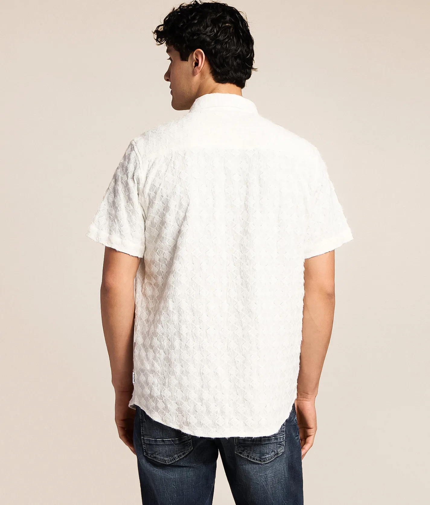 Nova Industries Flocked Diamond Shirt White Outlet
