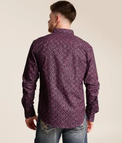 Eight X Flocked Shirt Purple Hot