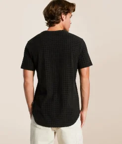 Tops | Nova Industries Flocked Square T-Shirt Black