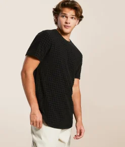 Tops | Nova Industries Flocked Square T-Shirt Black