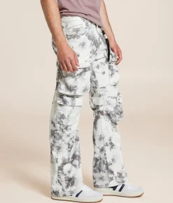 Cult of Individuality Floral Baggy Cargo Stretch Pant Floral Print Discount