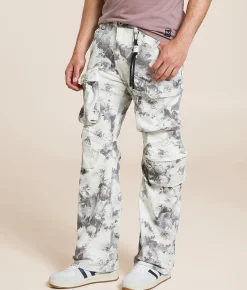 Cult of Individuality Floral Baggy Cargo Stretch Pant Floral Print Discount