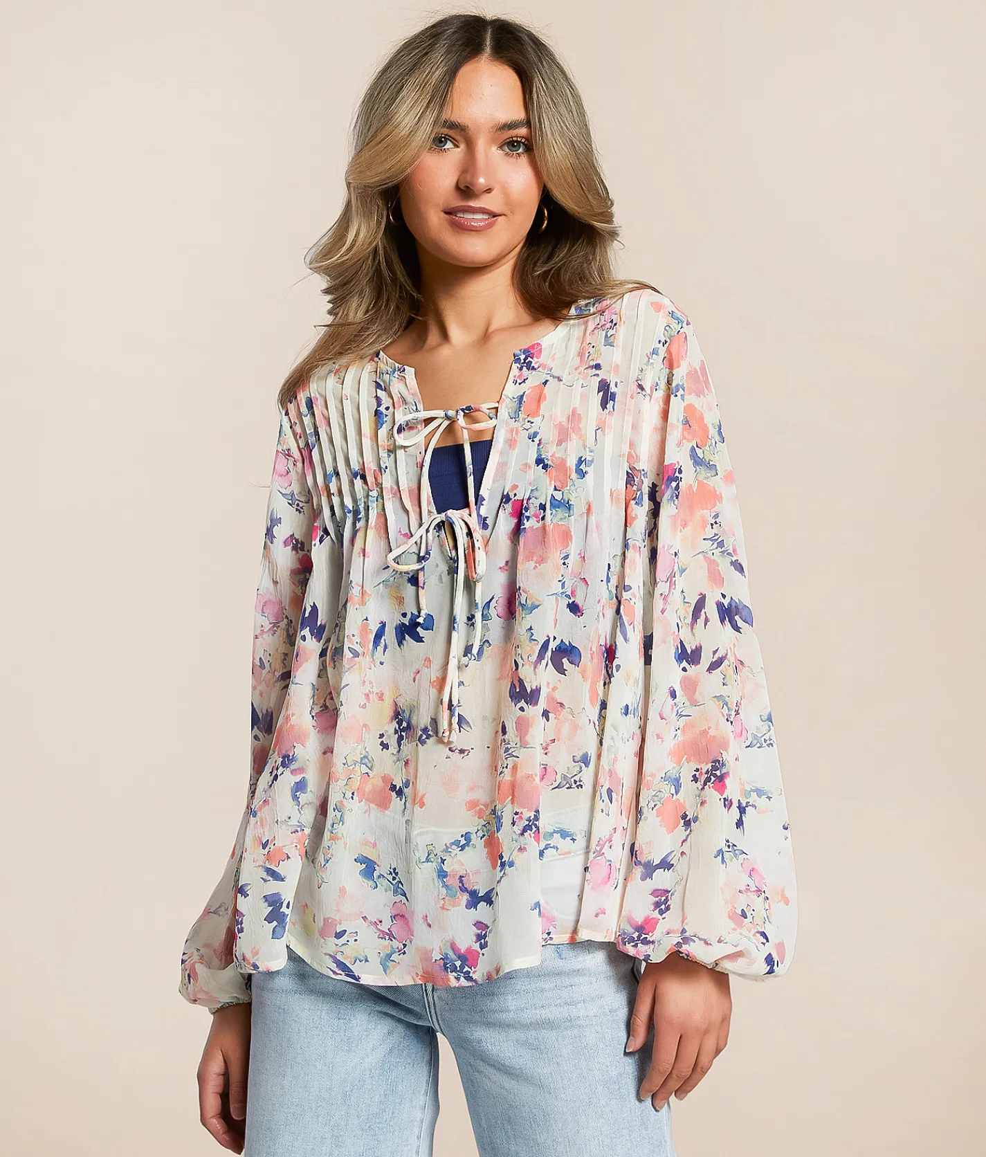 Tops | Daytrip Floral Chiffon Top Multi
