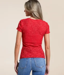 Tops | Willow & Root Floral Jacquard Top Cream