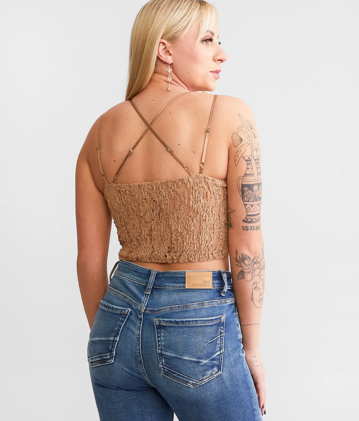 BKEssentials Floral Lace Bralette Grey Sale