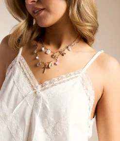 Tops | Willow & Root Floral Lace Hanky Tank Top Off White