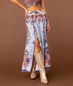 Sterling & Stitch Floral Maxi Skirt Multi Hot