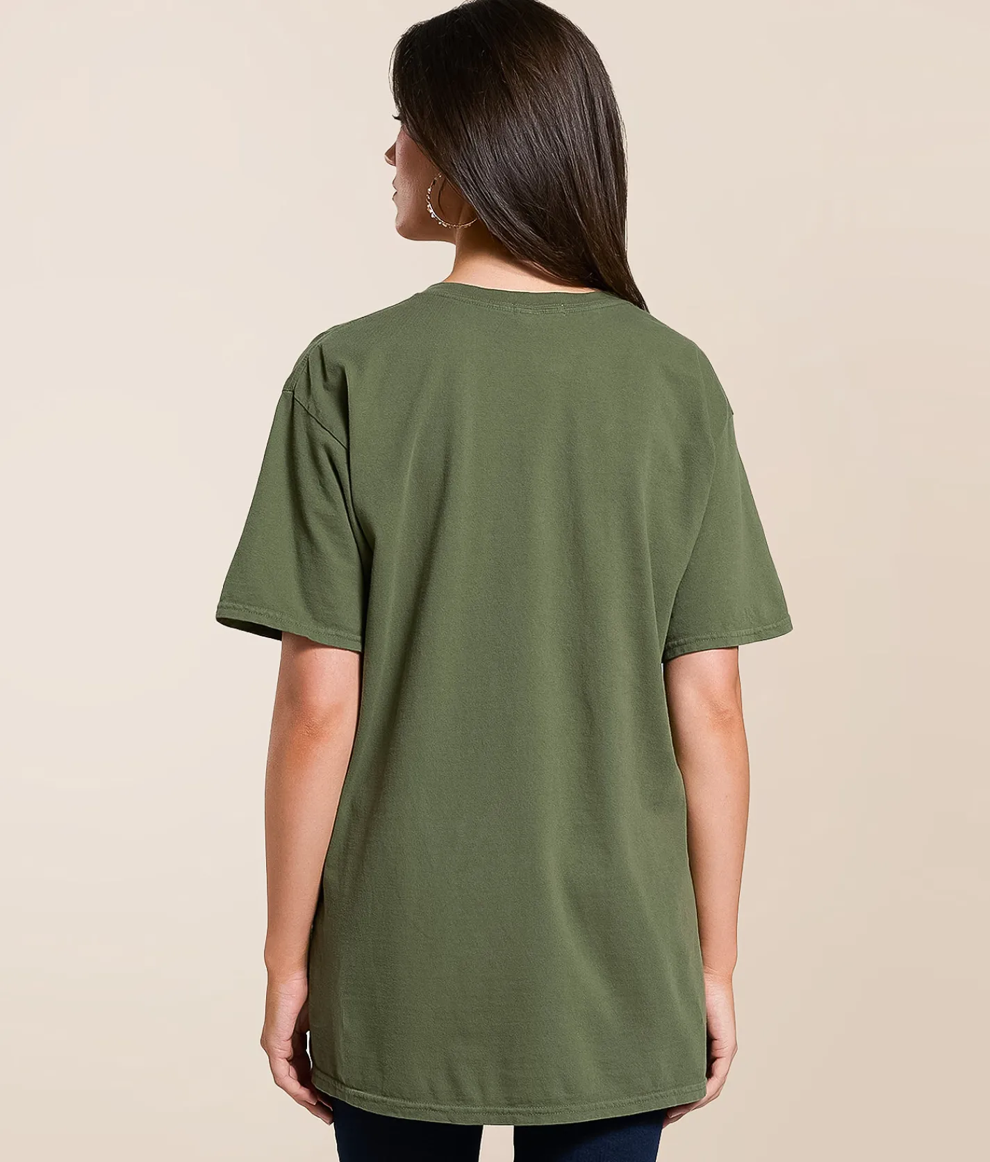Modish Rebel Floral Mums Oversized T-Shirt Olive Online