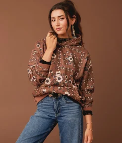 Tops | Gimmicks Floral Oversized Sweatshirt Brown Multi