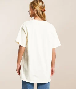 Modish Rebel Floral Oversized T-Shirt Marshmallow New