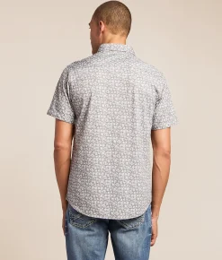 J.B. Holt Floral Standard Performance Stretch Shirt Grey White Discount
