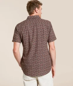 J.B. Holt Floral Standard Stretch Shirt Black Rust Discount