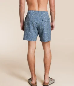 Bottoms|Swimwear | RVCA Floral Stretch Swim Trunks Vintage Navy