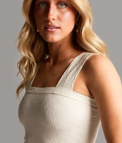 BKE Floral Textured Tank Top White Online