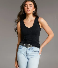 Tops | BKE core Floral Textured Tank Top Twilight Mauve