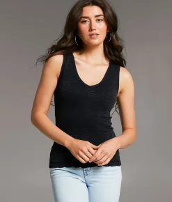 Tops | BKE core Floral Textured Tank Top Twilight Mauve