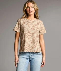 Tops | BKE Floral T-Shirt Greige Floral