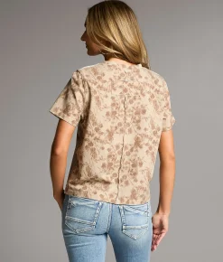 Tops | BKE Floral T-Shirt Greige Floral