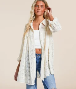 Oli & Hali Floral Tunic Blouse Natural Best