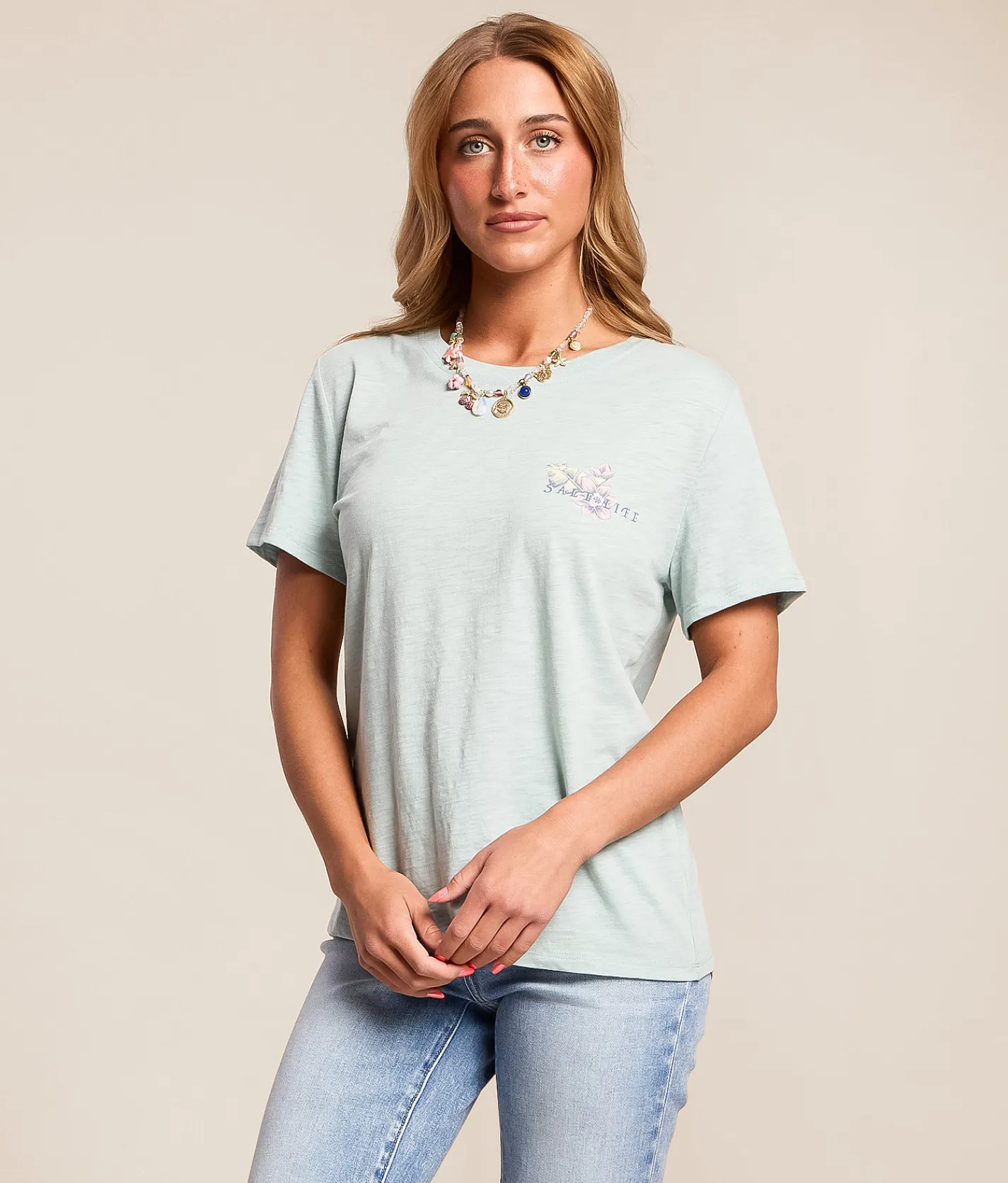 Salt Life Floral Turtle T-Shirt Grey Mist Discount