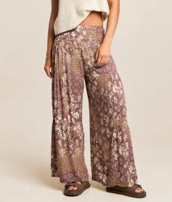 Bottoms | Angie Floral Wide Leg Pant Peppercorn