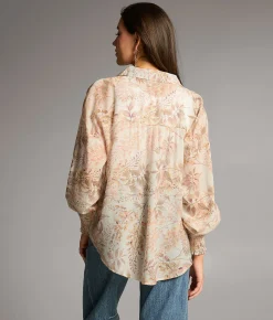 Tops | BKE Floral Woven Blouse Cream Multi