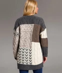 BKE Flyaway Cardigan Sweater Charcoal Brown Sale