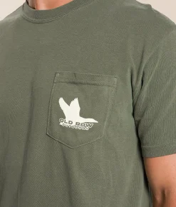 Tops|Graphic T-Shirts | Old Row Flying Duck T-Shirt Moss