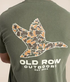 Tops|Graphic T-Shirts | Old Row Flying Duck T-Shirt Moss