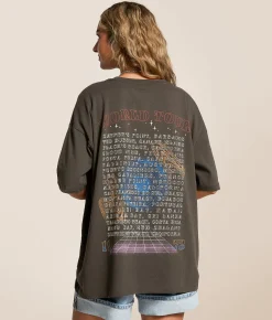 Tops | Billabong Focus Tour Oversized T-Shirt Off Black