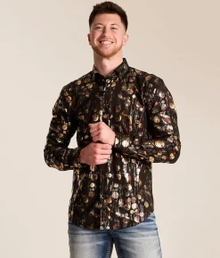 Eight X Foiled Circle Shirt Black Discount