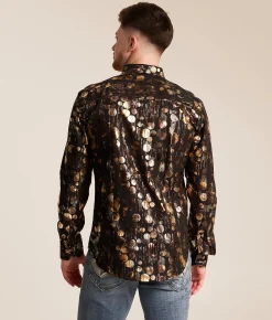 Eight X Foiled Circle Shirt Black Discount