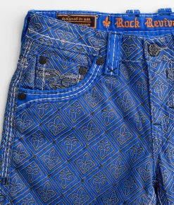 Bottoms|Shorts | Rock Revival Foliage 12" Stretch Short Foliage H209