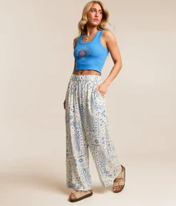 Bottoms | Billabong Follow Me Wide Leg Pant White Cap