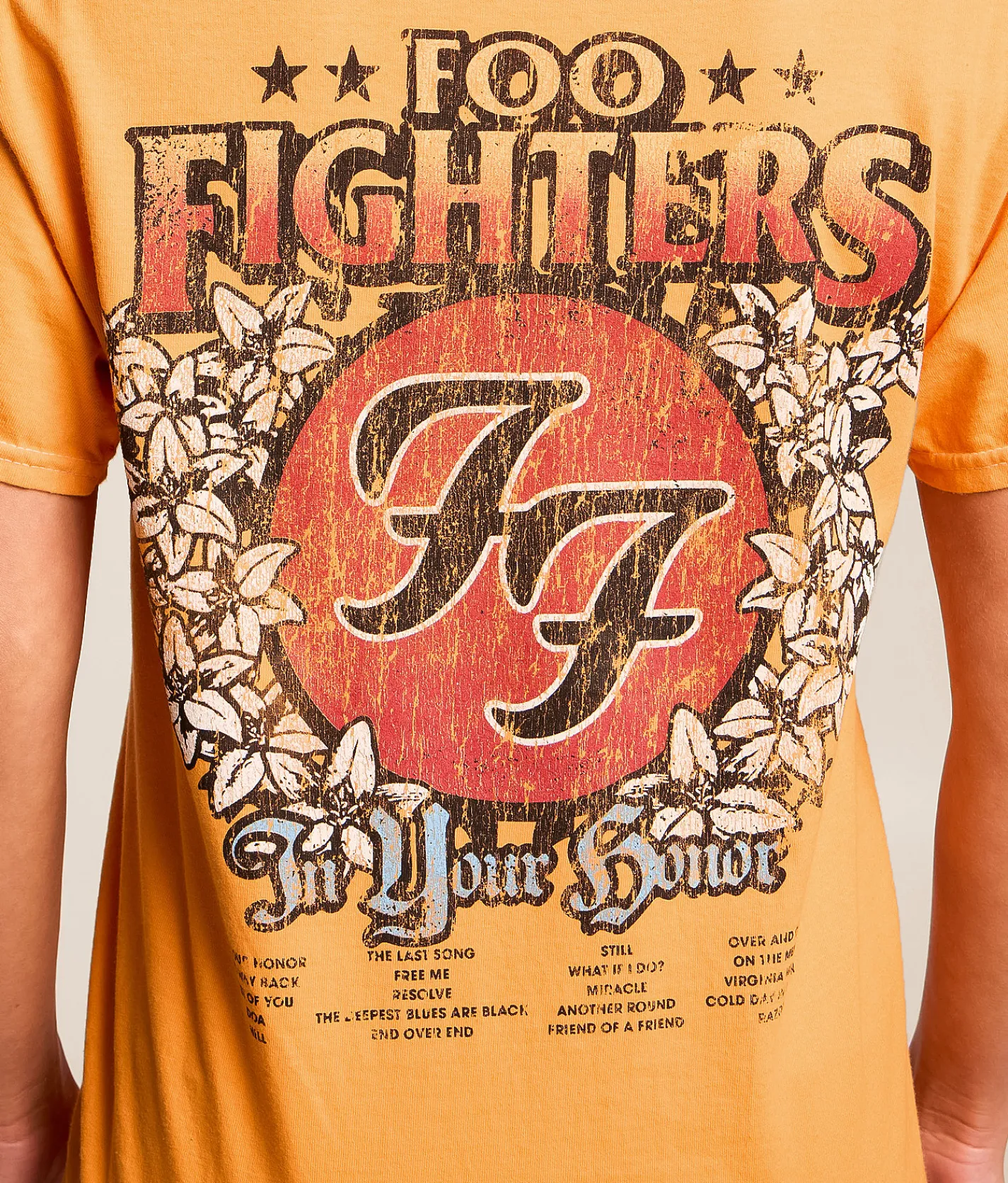 Tops | Merch Traffic Foo Fighters Band T-Shirt Mock Orange