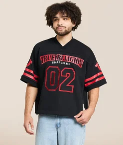 True Religion Football Jersey Jet Black Outlet