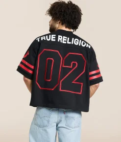 True Religion Football Jersey Jet Black Outlet
