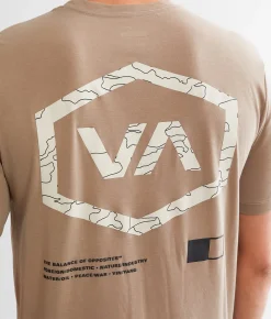 Graphic T-Shirts | RVCA Force Sport T-Shirt Dark Khaki