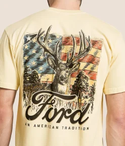 JEDCo Ford American Tradition T-Shirt Ivory New