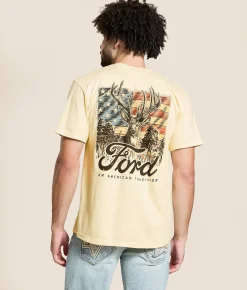 JEDCo Ford American Tradition T-Shirt Ivory New